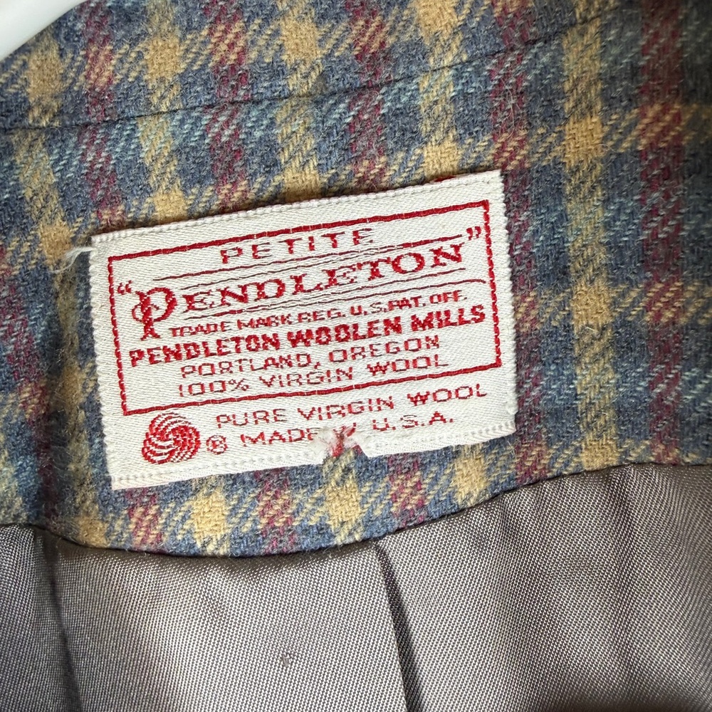 Pendleton Virgin Woolmulticolor Checkered Blazer … - image 3
